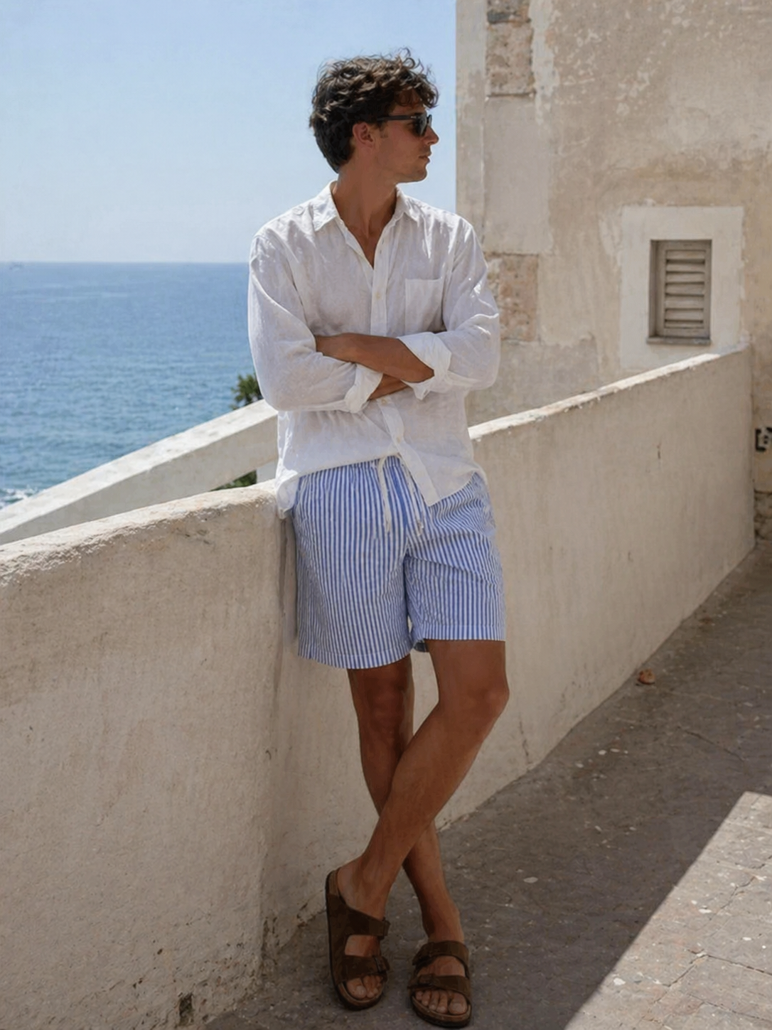Corte Milano Seersucker Shorts